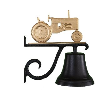 Cb-1-50-gb Cast Bell With Gold Bronze Tractor Ornament