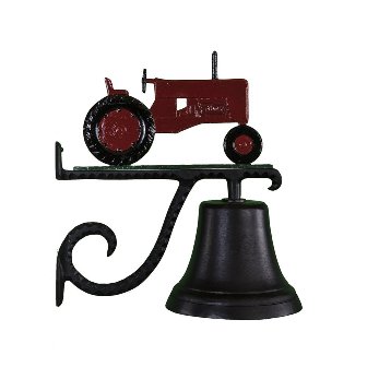 Cb-1-50-red Cast Bell With Red Tractor Ornament