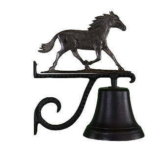 Cb-1-74-si Cast Bell With Swedish Iron Horse Ornament