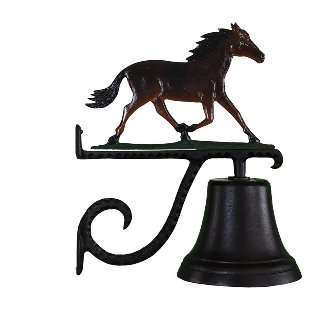 Cb-1-74-nc Cast Bell With Natural Color Horse Ornament