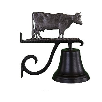 Cb-1-75-si Cast Bell With Swedish Iron Cow Ornament