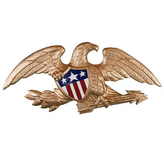 We-23-gb 23 In. Deluxe Gold Bronze Flagpole Wall Eagle