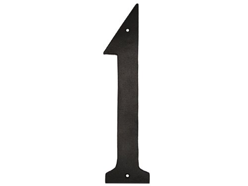 4 In. Standard Modern Font Individual House Number 1