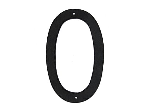 6 In. Standard Modern Font Individual House Number 0