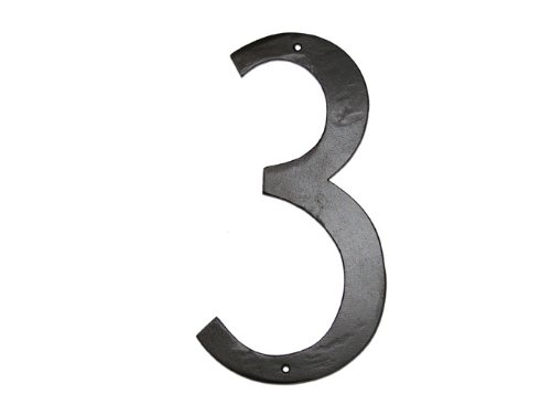 6 In. Standard Modern Font Individual House Number 3
