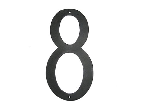 6 In. Standard Modern Font Individual House Number 8