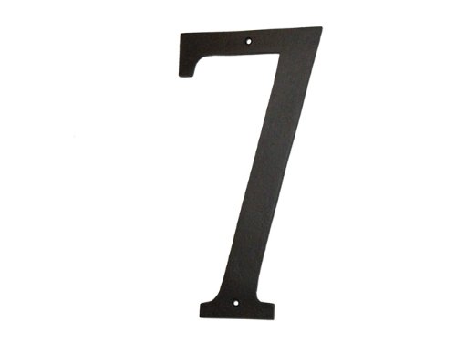 8 In. Standard Modern Font Individual House Number 7