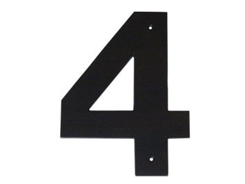 3 In. Helvetica Modern Font Individual House Number 4