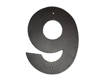 3 In. Helvetica Modern Font Individual House Number 9