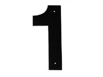 4 In. Helvetica Modern Font Individual House Number 1