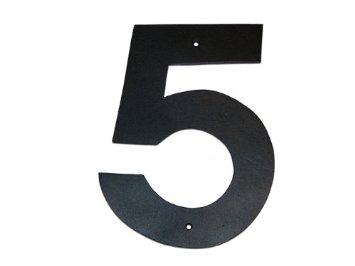 4 In. Helvetica Modern Font Individual House Number 5