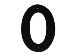 8 In. Helvetica Modern Font Individual House Number 0