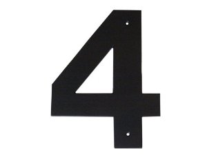 10 In. Helvetica Modern Font Individual House Number 4