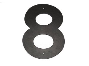 10 In. Helvetica Modern Font Individual House Number 8