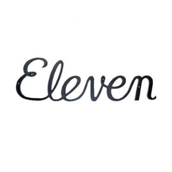 Small Script Modern House Number Eleven