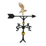 Wv-302-gb 300 Series 32 In. Deluxe Gold Full Bodied Eagle Weathervane