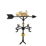 Wv-312-gb 300 Series 32 In. Deluxe Gold Train Weathervane