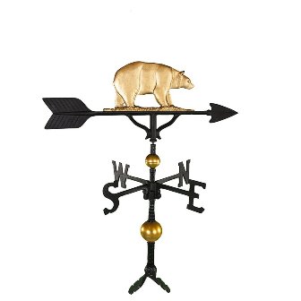 300 Series 32 In. Deluxe Gold Bear Weathervane