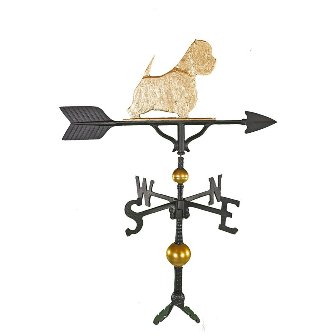300 Series 32 In. Deluxe Gold West Highland White Terrier Weathervane