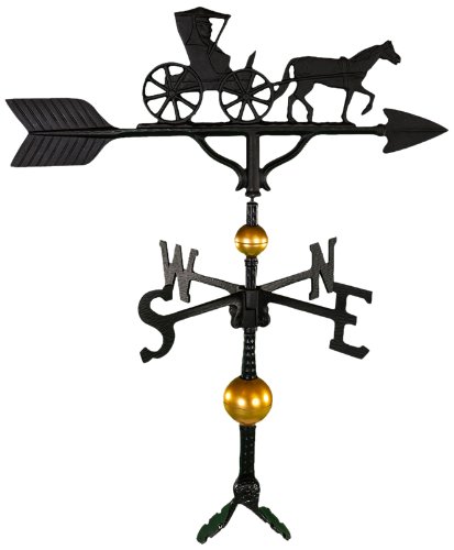 Wv-373-sb 300 Series 32 In. Deluxe Black Country Dr. Weathervane