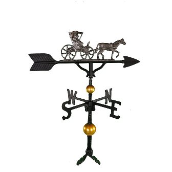 Wv-373-si 300 Series 32 In. Deluxe Swedish Iron Country Dr. Weathervane