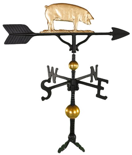 300 Series 32 In. Deluxe Gold Pig Weathervane