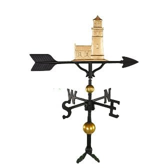 300 Series 32 In. Deluxe Gold Cottage Lighthouse Weathervane