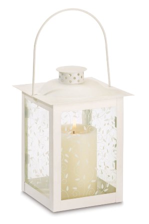 57070942 Large Ivory Glass Candle Lantern