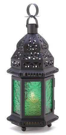 57070784 Emerald Candle Lantern
