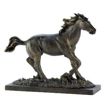 57070285 Wild Stallion Horse Statue