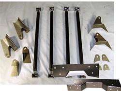 AirBagIt LINK-MINI-HDX Mini Truck Heavy Duty Triangulated 4 Link Rear Suspension Mini Truck with C-Notch Raw