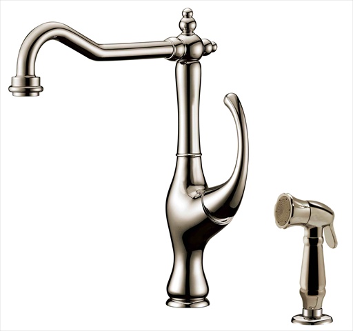 Dawn Kitchen Ab08 3155bn Single-lever Brushed Nickel Kitchen Faucet With Side-spray