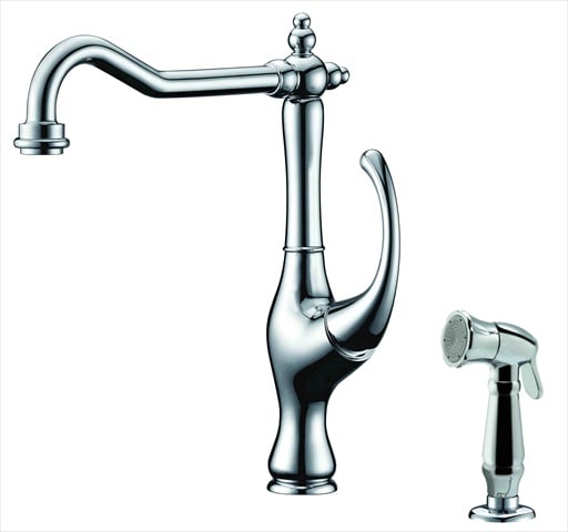 Dawn Kitchen Ab08 3155c Single-lever Chrome Kitchen Faucet With Side-spray