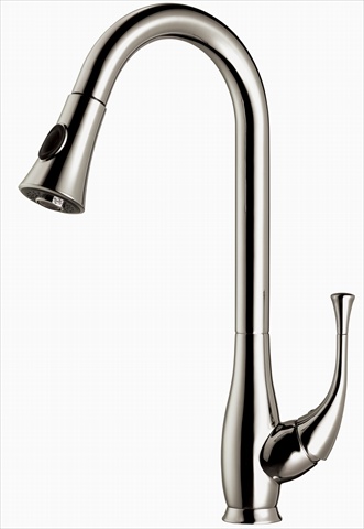 Dawn Kitchen Ab50 3091bn Single Lever Brushed Nickel Kitchen Faucet With Push Button Pull Out Spray