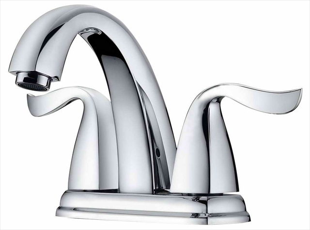Dawn Kitchen Ab04 1273c 2-handle Center Set Chrome Lavatory Faucet For 4 In. Centers With Pull Rod Drain