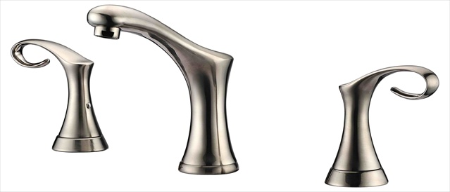 Dawn Kitchen Ab06 1291bn 2-handle Widespread Brushed Nickel Lavatory Faucet For 8 In. Centers With Pull Rod Drain