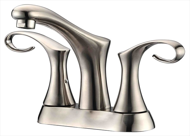 Dawn Kitchen Ab06 1292bn 2-handle Center Set Brushed Nickel Bathroom Faucet For 4 In. Centers With Pull Rod Drain