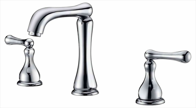 Dawn Kitchen Ab08 1155c 2-handle Widespread Chrome Lavatory Faucet For 8 In. Centers With Pull Rod Drain