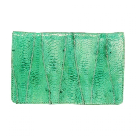 UPC 765566560688 product image for Latico Leather 5302GRN Ginger Amazonia Flapover Wallet - Green | upcitemdb.com