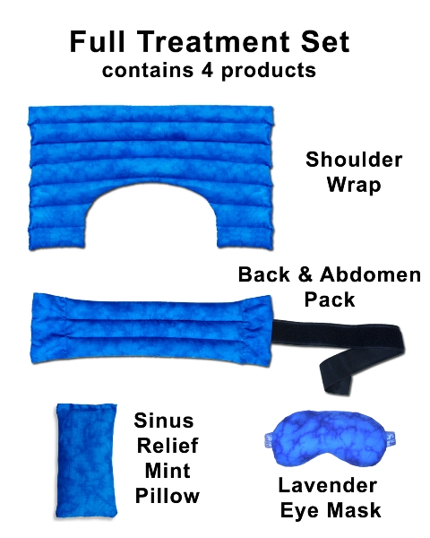 10003-blu Full Treatment Set Of Herbal Hot And Cold Therapy Pack - Blue
