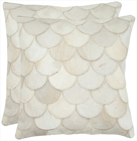 DEC204A-1818-SET2 Elita 18-inch Multi - Cream Decorative Pillows, Set Of 2