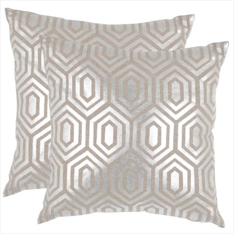 DEC401A-2222-SET2 Harper Pillow 22-inch Silver Decorative Pillows, Set Of 2