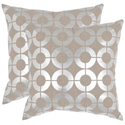 DEC405A-1818-SET2 Bailey Pillow 18-inch Silver Decorative Pillows, Set Of 2