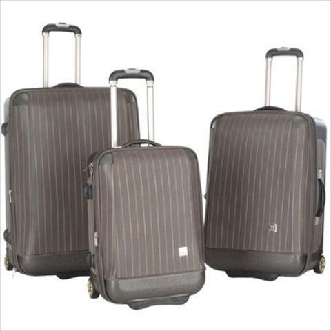 Lts1001a-3pc 3 Piece Oneonta Luggage Set - Grey Stripe