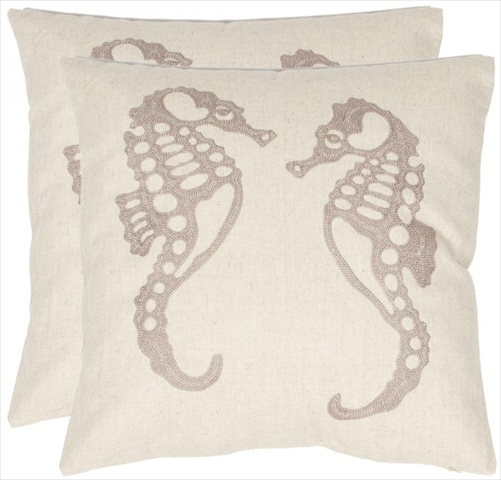 PIL814A-1818-SET2 Eldon 18-Inch Cream And Taupe Decorative Pillows, Set Of 2