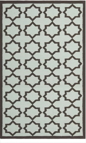 Dhu549a-10 10 Ft. X 14 Ft. Large Rectangle Contemporary Dhurries Light Blue & Ivory Flatweave Rug