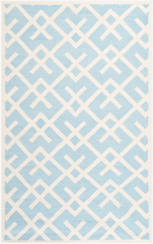 Dhu552b-3 3 Ft. X 5 Ft. Small Rectangle Contemporary Dhurries Light Blue & Ivory Flatweave Rug