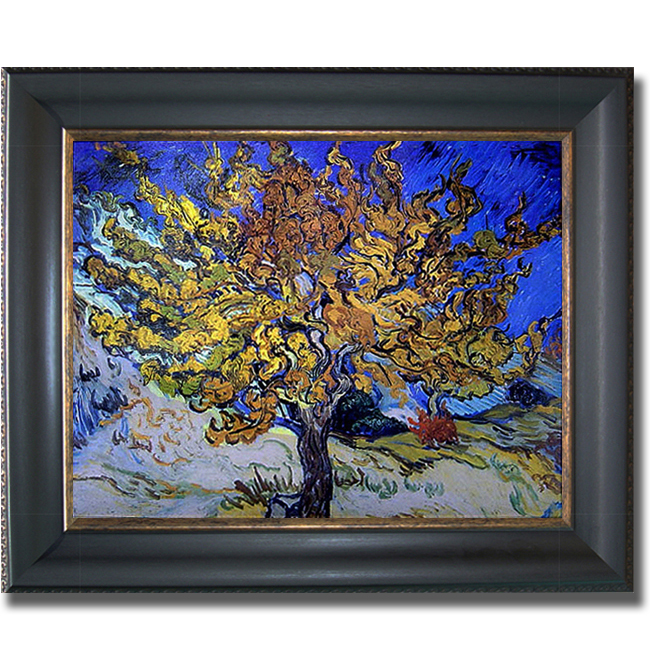 1824583bg Mulberry Tree By Vincent Van Gogh Premium Black And Gold Framed Canvas Wall Art