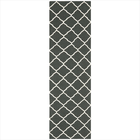 Dhu204a-28 2 Ft. -6 In. X 8 Ft. Runner Contemporary Dhurries, Chocolate And Ivory, Flatweave Rug