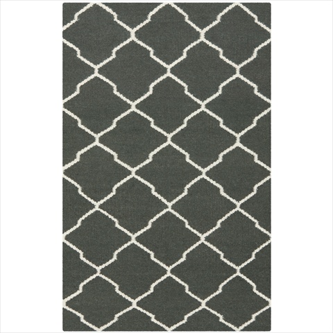 Dhu204a-3 3 Ft. X 5 Ft. Small Rectangle Contemporary Dhurries, Chocolate And Ivory, Flatweave Rug